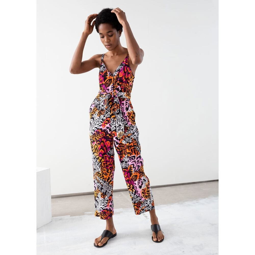 OTHER STORIES Belted Scallop Edge Jumpsuit size 2
